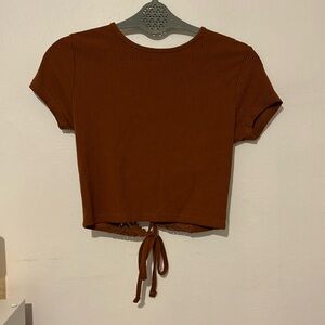 Rue21 Brown Lace Up Top
